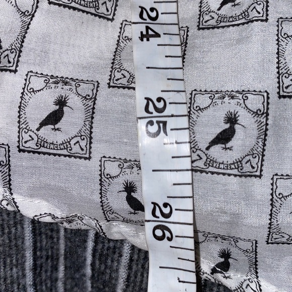 Olsen Europe Dove poplin pattern Cotton Silk Blend tunic shirt Sz 8 - Picture 8 of 9